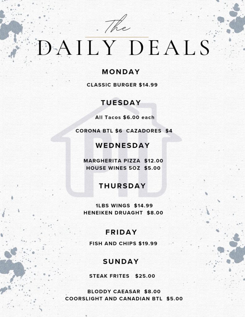 Daily Deals at The Port House