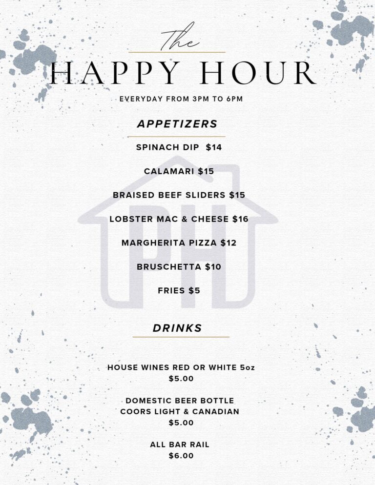 Happy Hour at The Port House. 3pm - 6pm
