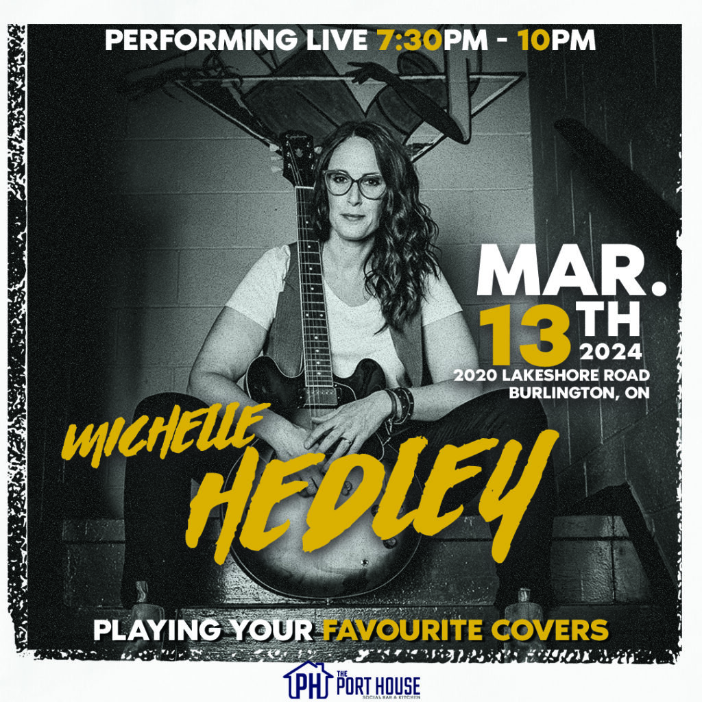 Immerse yourself in the soulful renditions of Michelle Hedley as she performs your favorite covers at The Port House Social Bar and Kitchen on March 13th. Don't miss out on this unforgettable musical experience!