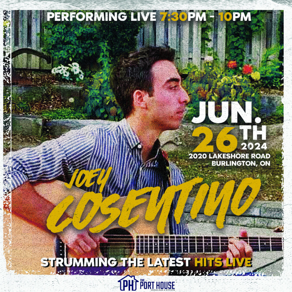 Joey Cosentino with a guitar playing June 26 at The Port House Burlington